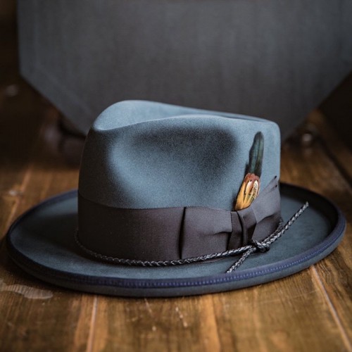 Vintage Blue Fedora