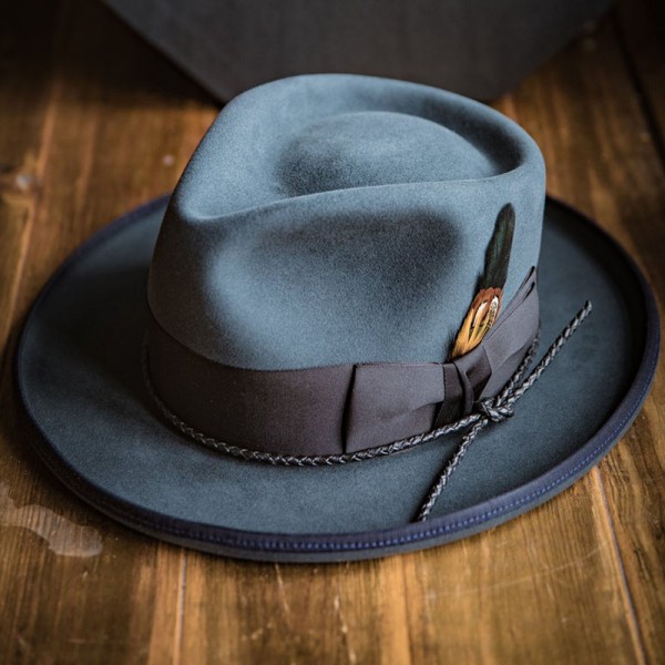 Vintage Blue Fedora