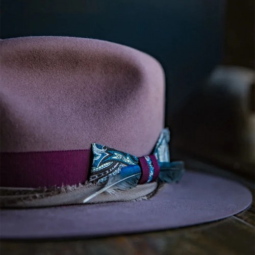 Bespoke Handmade Fedora - Special hat band-Pink-Colorful