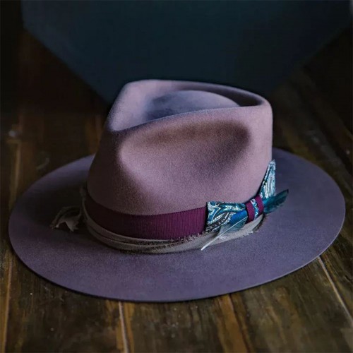 Bespoke Handmade Fedora - Special hat band-Pink-Colorful