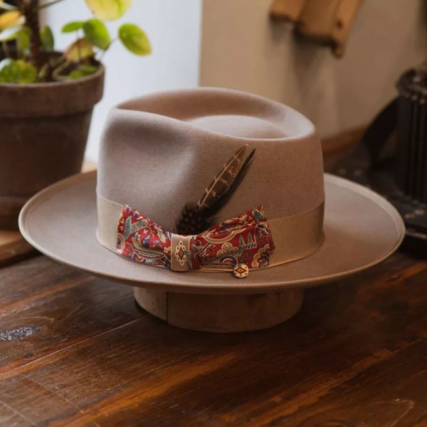 Bespoke Handmade Fedora - Special Hat Band Feather