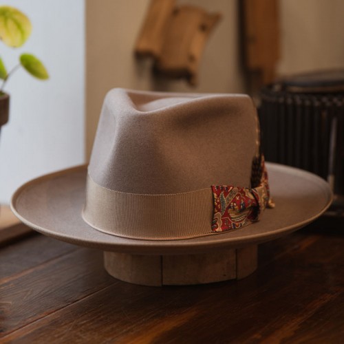 Bespoke Handmade Fedora - Special Hat Band Feather