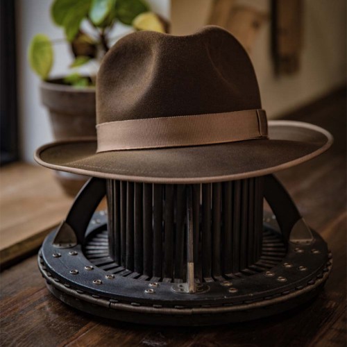 Bespoke Handmade Fedora - Special Hat Band-Coffee/Camel