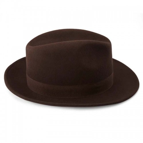 True Brown Band Wool Fedora Hat