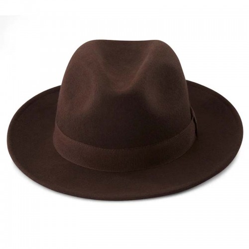 True Brown Band Wool Fedora Hat