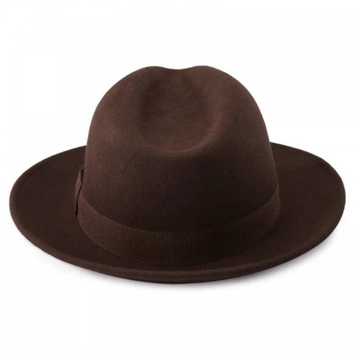 True Brown Band Wool Fedora Hat