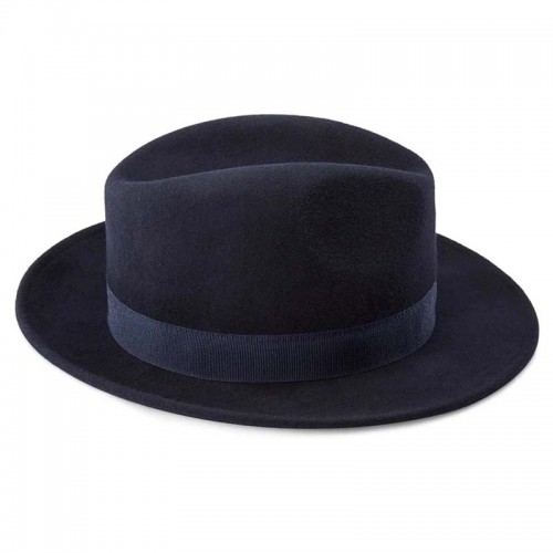 True Navy Band Wool Fedora Hat