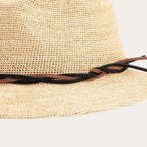 [New] Can Be Rolls Up For Packing- Goorin Handmade RAFFIA HAZE Fedora