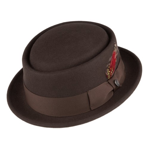 Nord Jaxon & James Crushable Wool Pork Pie Hat - Brown