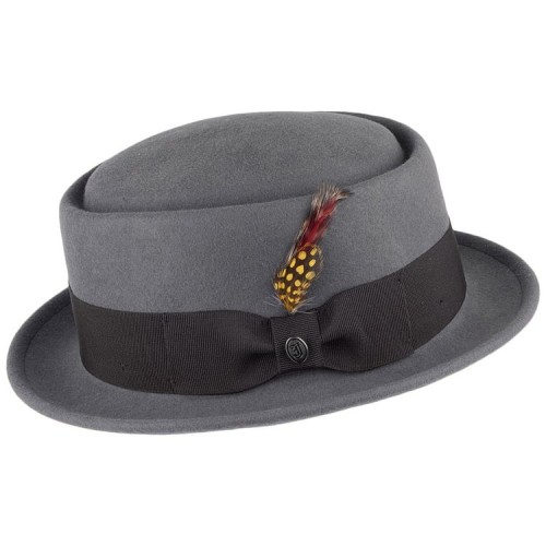 Jaxon & James Crushable Wool Pork Pie Hat - Grey