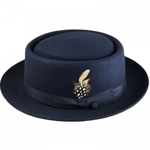 Porkpie Oak Hat- Navy