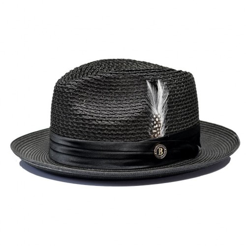 Bruno Capelo Julian Pinch Front Straw Fedora