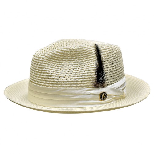 Bruno Capelo Julian Pinch Front Straw Fedora