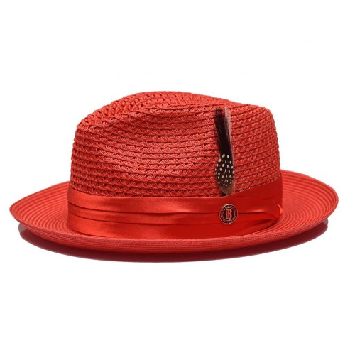 Bruno Capelo Julian Pinch Front Straw Fedora