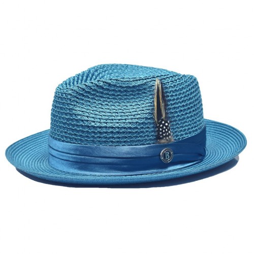 Bruno Capelo Julian Pinch Front Straw Fedora