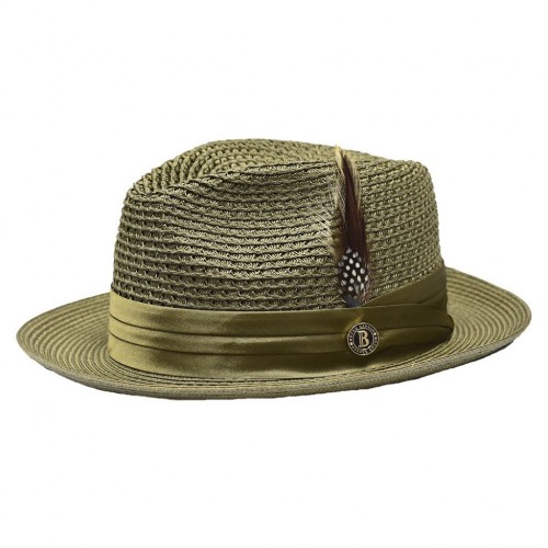 Bruno Capelo Julian Pinch Front Straw Fedora