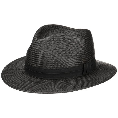 Gero Handmade Straw Panama Hat-Black