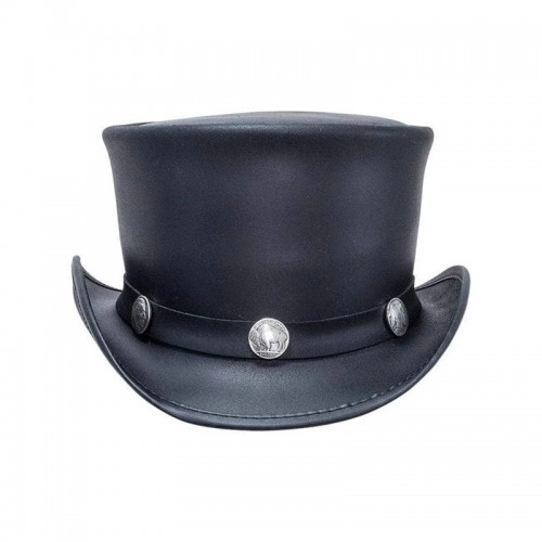 Mens Leather Top Hat