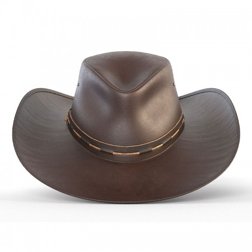 【NEW】Western Leather Cowboy Hat