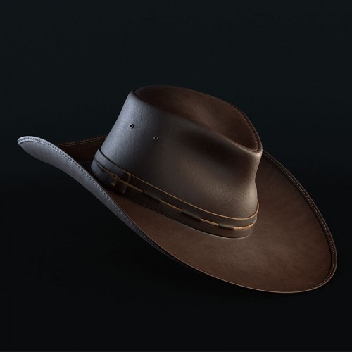 【NEW】Western Leather Cowboy Hat