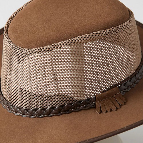 Shoreline Crushable Leather & Mesh Breezer Western Hat