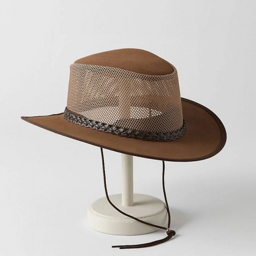 Shoreline Crushable Leather & Mesh Breezer Western Hat