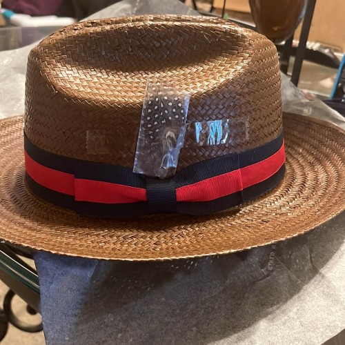 SG Miller Ranch Fedora Hat - Patriotic Straw