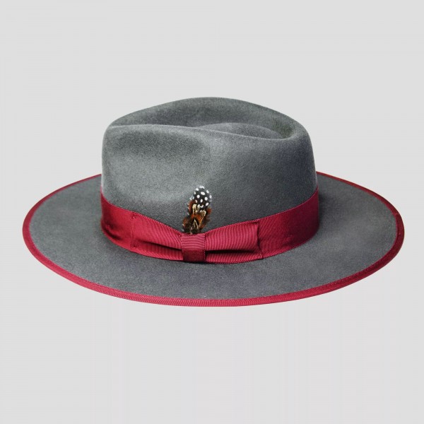 Eerguson Fedora - Slate/Burgundy